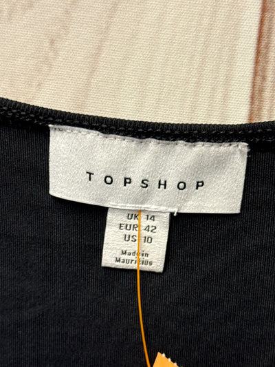 Topshop Women's Size 10 Black Bodysuit