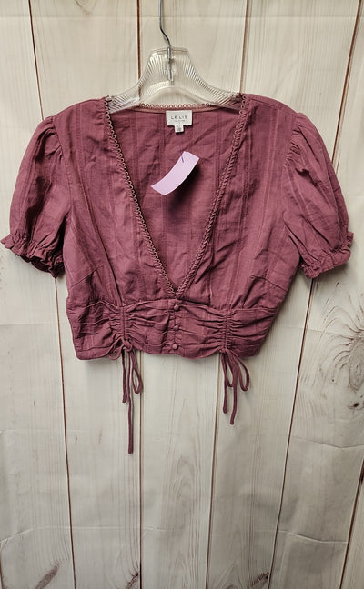 Le Lis Women's Size L Rose Short Sleeve Top