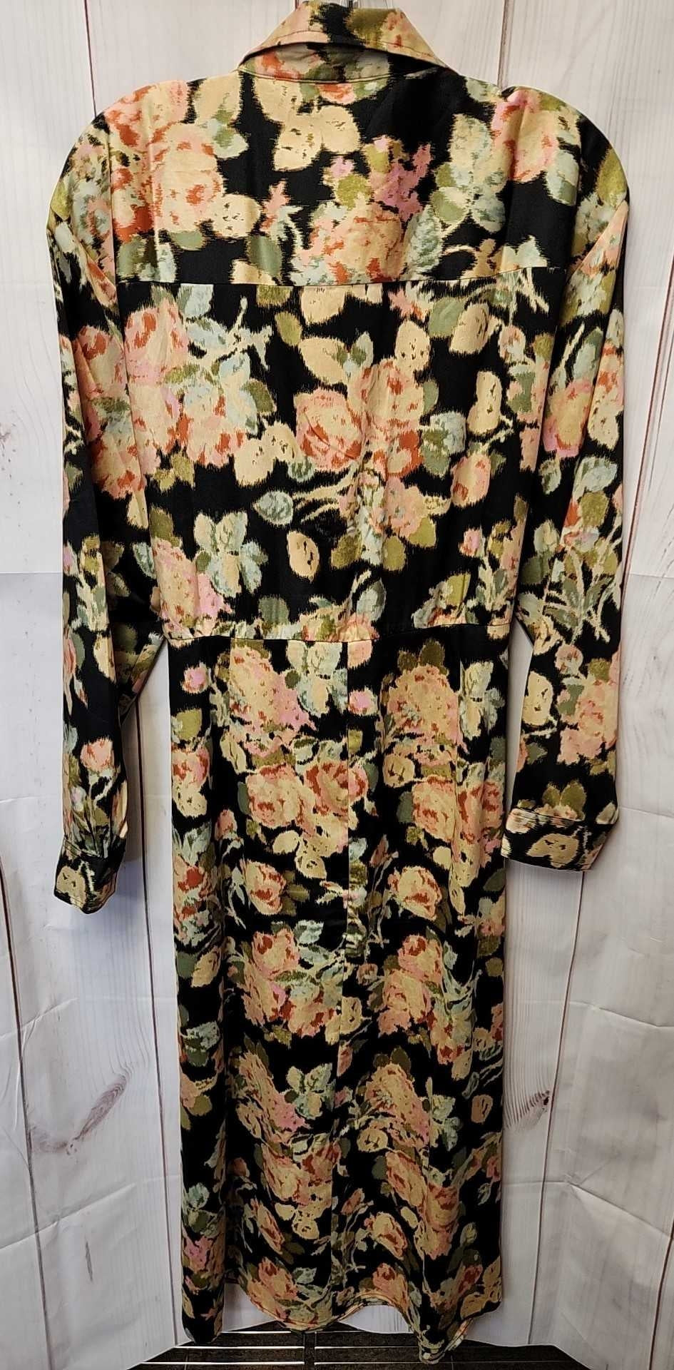 Loft Women's Size 12 Black & Pink Floral Dress