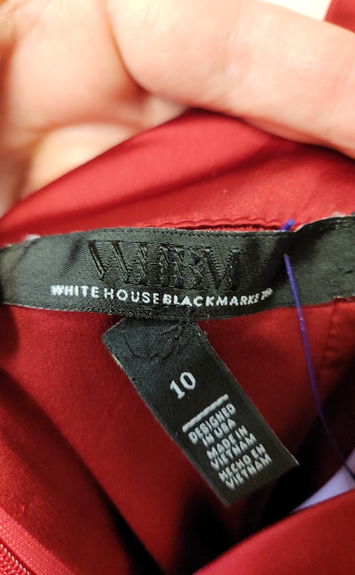 White House Black Market Women's Size 10 Red Sleeveless Top