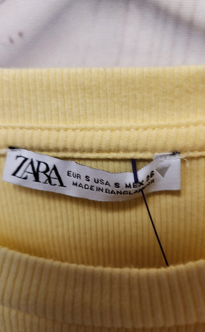 Zara Women's Size S White Short Sleeve Top