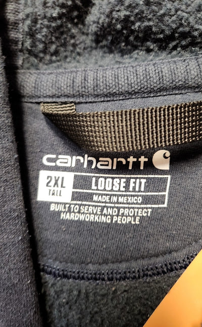 Carhartt Men's Size 2X Navy Hooded Sweatshirt