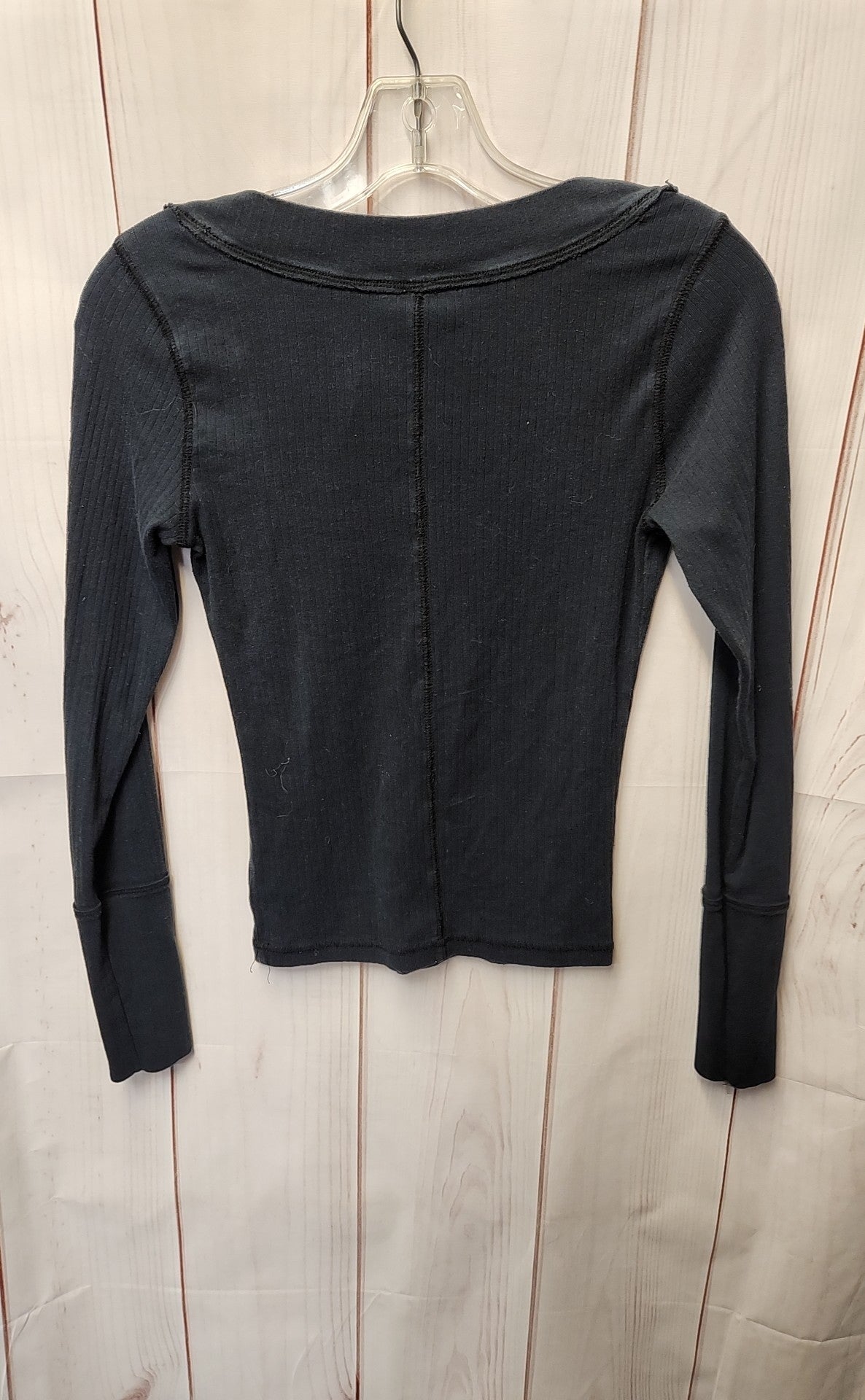 Free People Intimately Women's Size S Black Long Sleeve Top