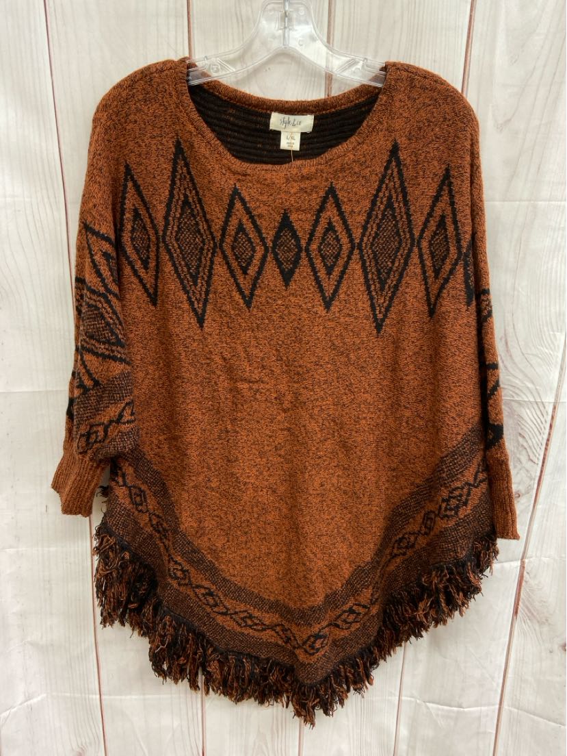 Style & Co Women's Size L/XL Brown Poncho