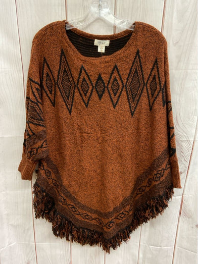 Style & Co Women's Size L/XL Brown Poncho