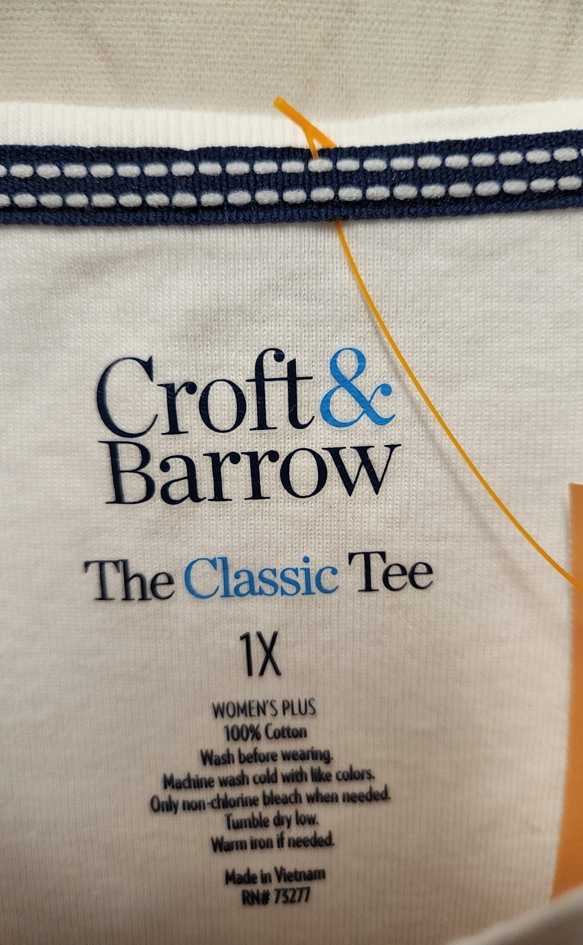 Croft & Barrow Women's Size 1X White Long Sleeve Top