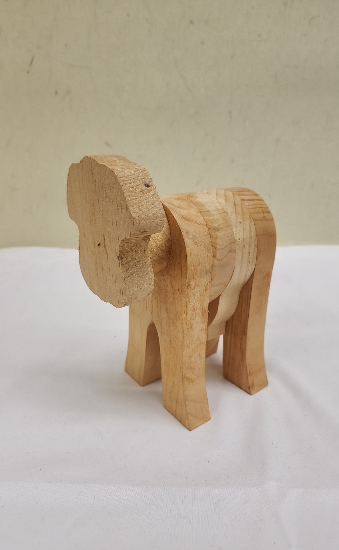 Wooden Cow Figurine