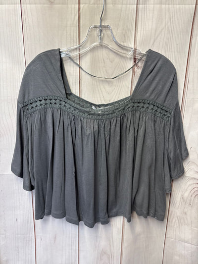 Oneill Women's Size M Gray Short Sleeve Top