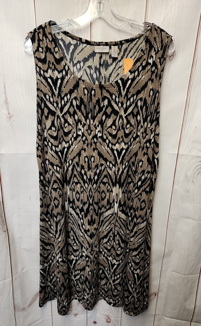 Chico's Women's Size 3 = US 16 Brown Dress