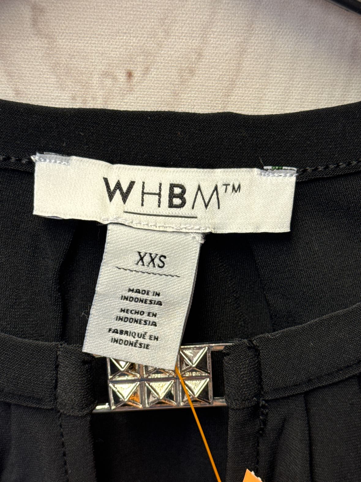 White House Black Market Women's Size XXS Black Short Sleeve Top