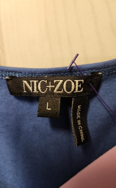 Nic & Zoe Women's Size L Blue Dress