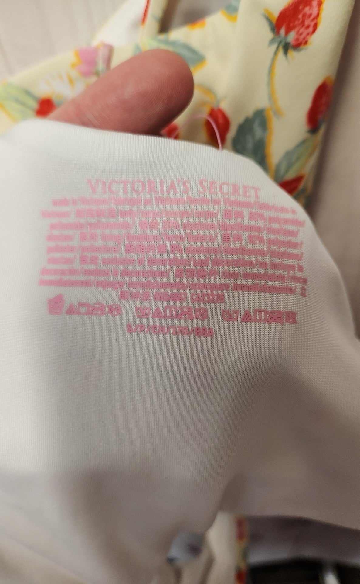 Victoria's Secret Women's Size S Yellow Floral Swimsuit