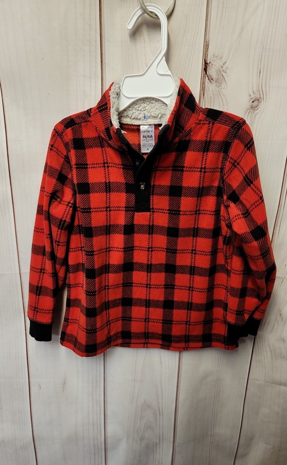 Carters Boy's Size 4 Red & Black Shirt