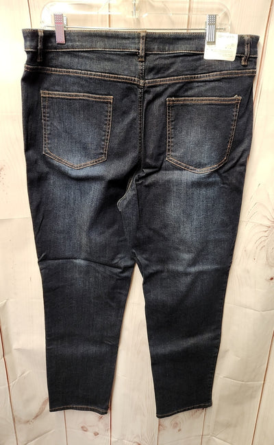 NWT J Jill Women's Size 33 (15-16) Blue Jeans Smooth Fit Slim Ankle