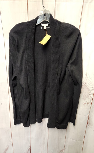 Talbots Women's Size L Petite Black Cardigan