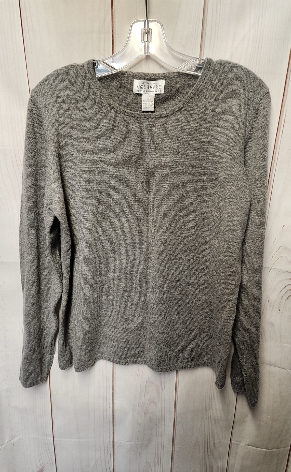 Sutton Studio Women's Size XL Gray Cashmere Sweater