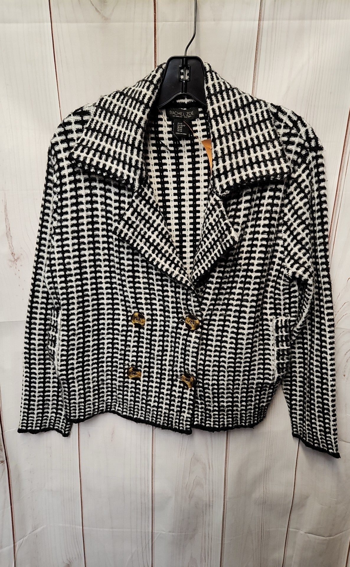 Rachel Zoe Women's Size XS White & Black Cardigan