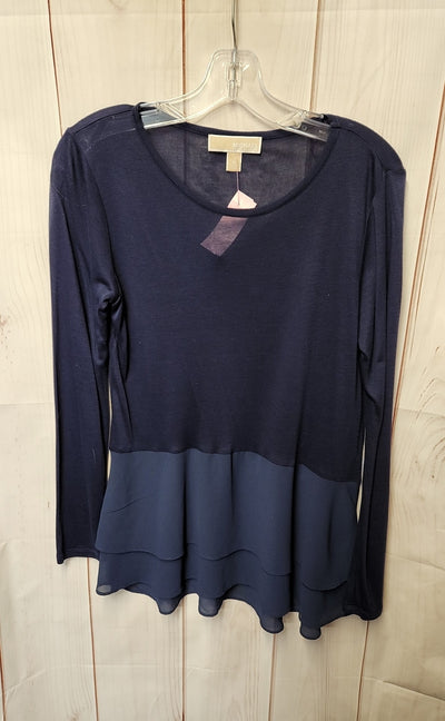 Michael Kors Women's Size M Navy Long Sleeve Top