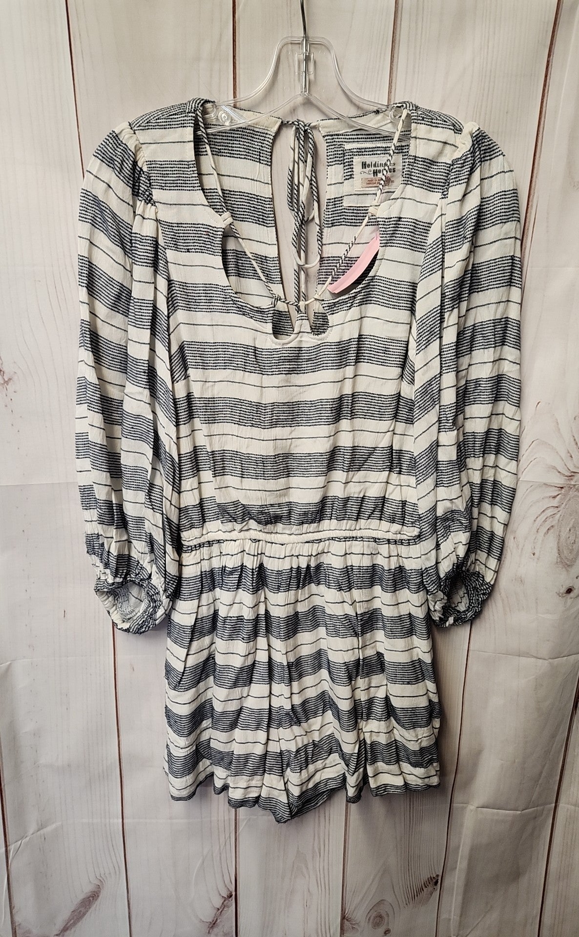 Holding Horses Women's Size XS White & Blue Romper