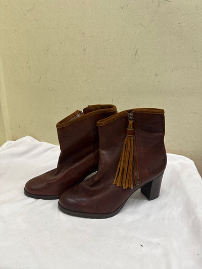 Lauren by Ralph Lauren Women's Size 8 Brown Leather Boots Shoes