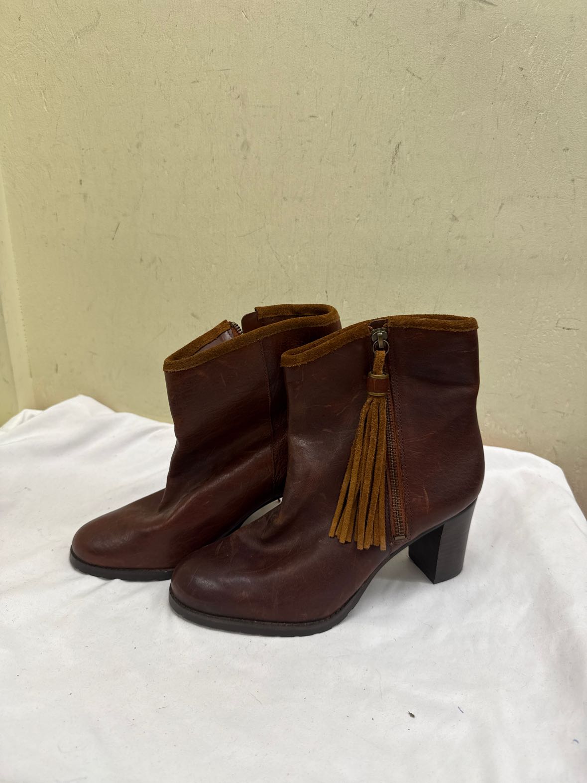 Lauren by Ralph Lauren Women's Size 8 Brown Leather Boots Shoes