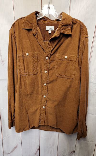 Sonoma Men's Size L Tan Corduroy Shirt