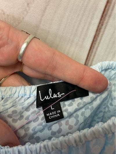 Lulus Women's Size L Blue Floral Dress