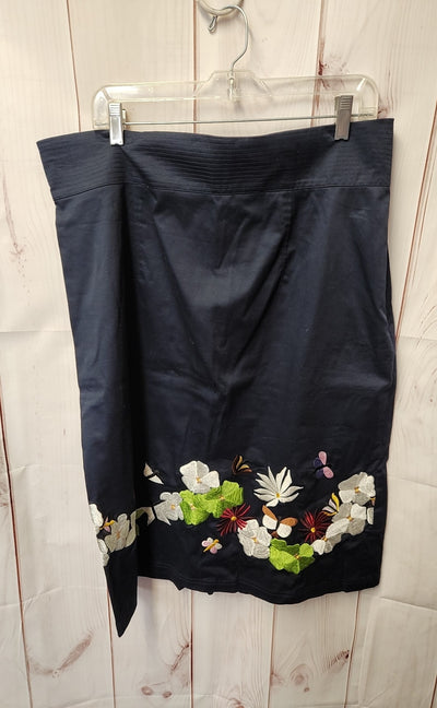 eShakti Women's Size 1X Navy Skirt