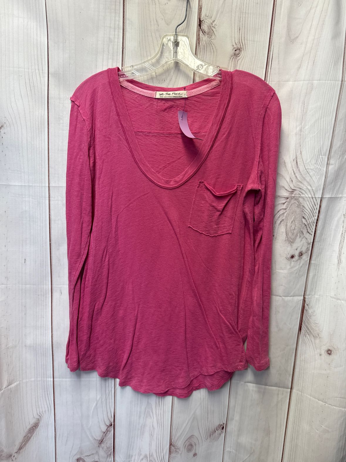 We the Free Women's Size S Pink Long Sleeve Top
