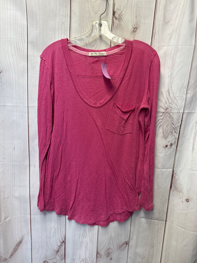 We the Free Women's Size S Pink Long Sleeve Top
