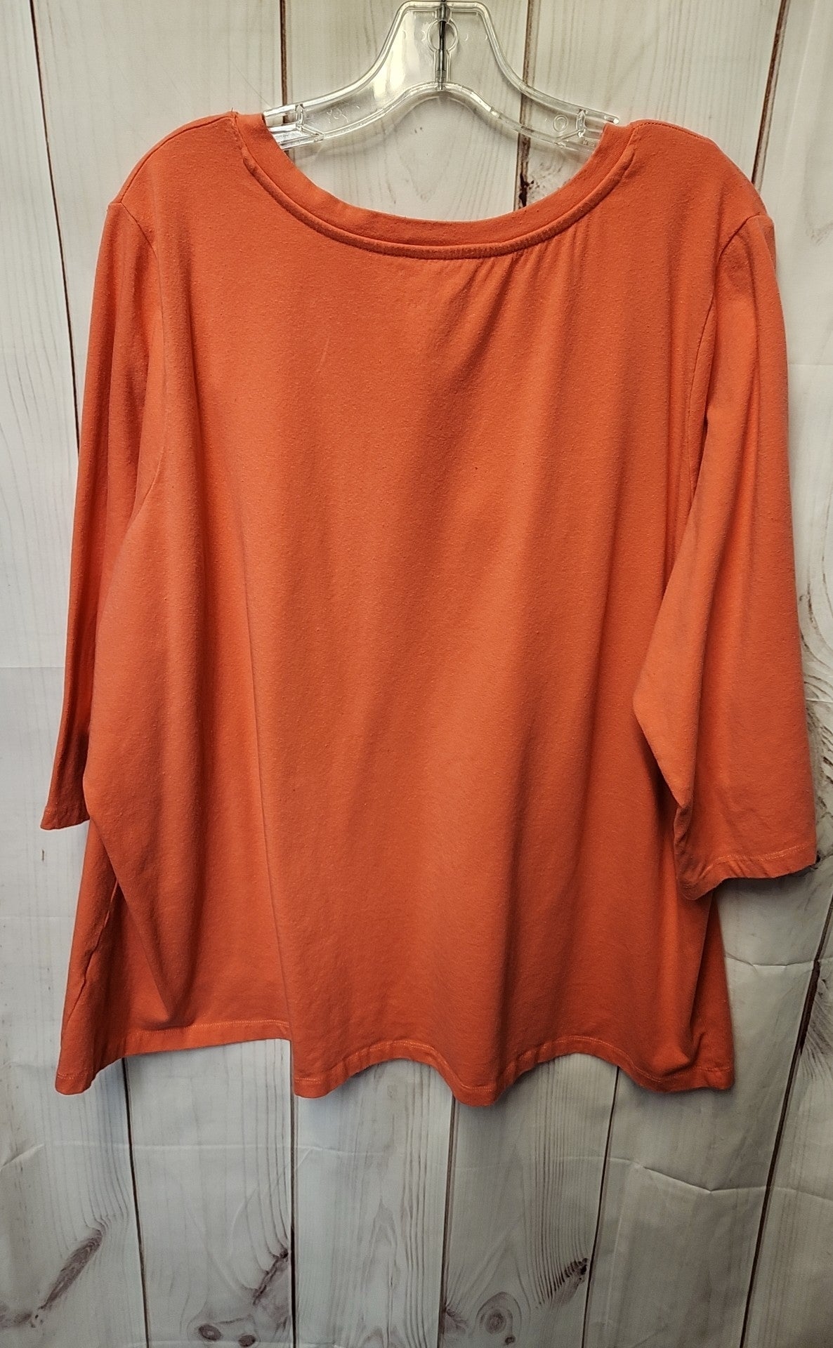 Jessica London Women's Size 2X Coral 3/4 Sleeve Top