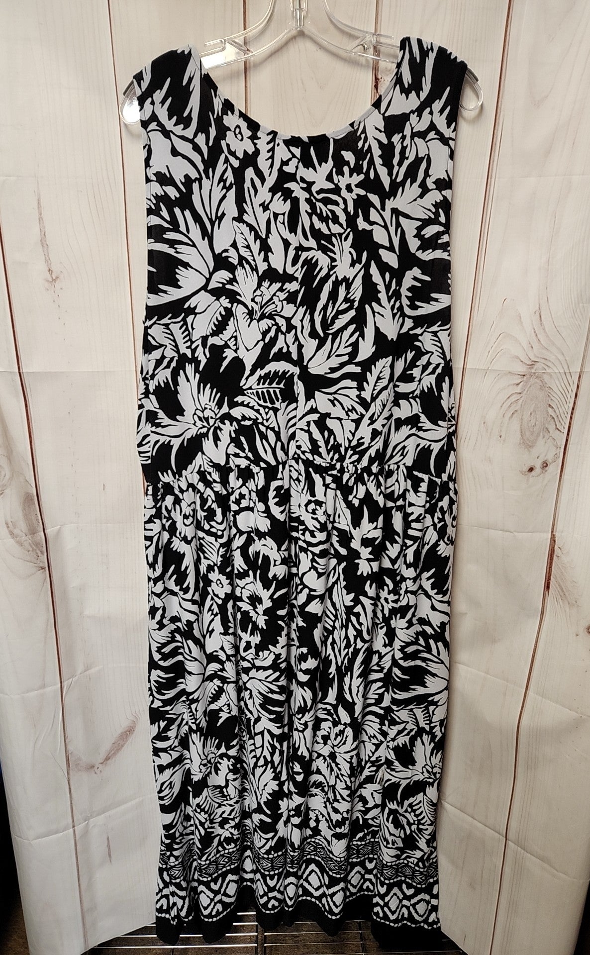 Catherines Women's Size 3X Black Floral Dress