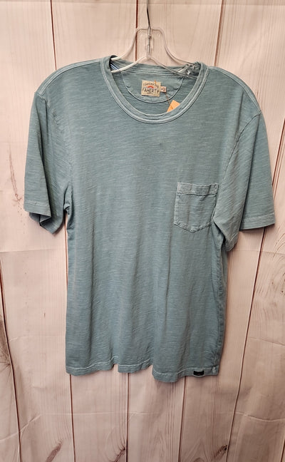 Faherty Men's Size M Turquoise Teal Blue Pocket T-Shirt 100% cotton
