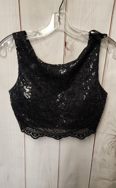 City Studio Women's Size S Black Sequined Sleeveless Top