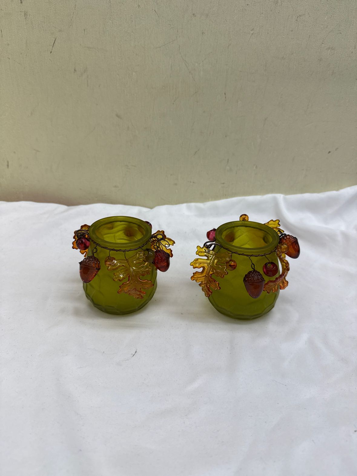 2PCS Green Candleholder(s)