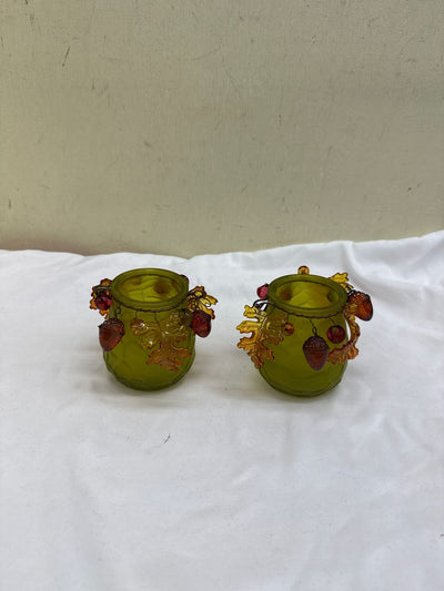 2PCS Green Candleholder(s)