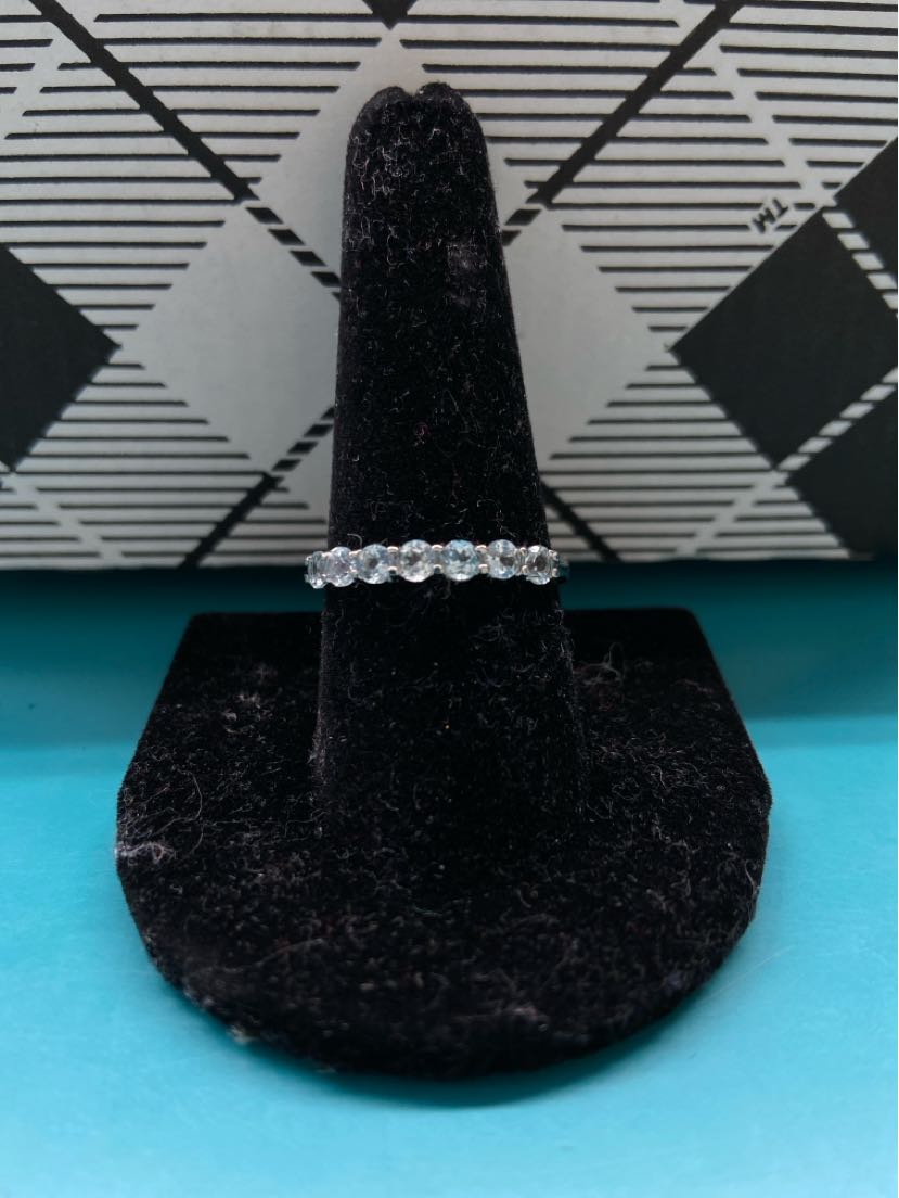316L Stainless Steel Silver Size 9 Clear Stone Ring