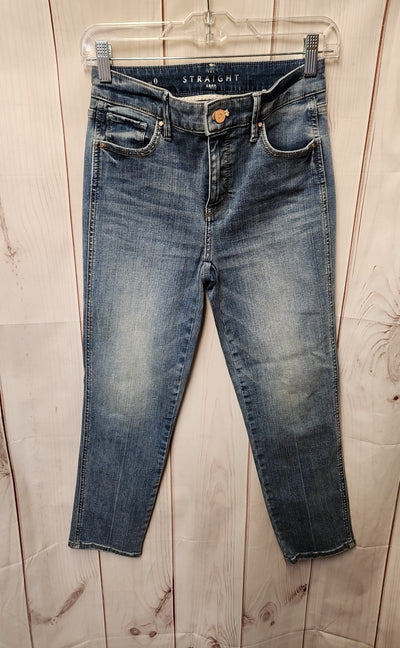 White House Black Market Women's Size 25 (0) Blue Jeans The Straight Crop