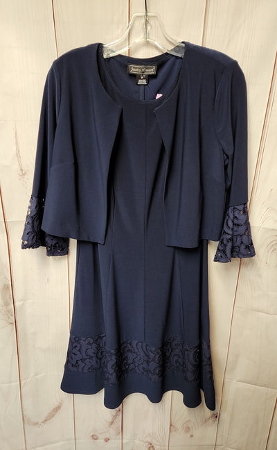 Jessica Howard Women's Size 8 Petite Navy Dress Set