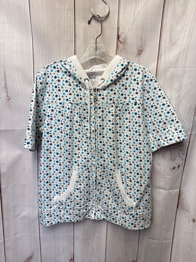 NWT Style & Co Women's Size XL White & Blue Floral Jacket
