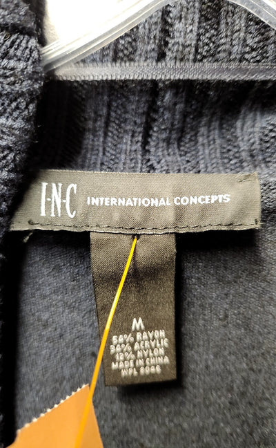 INC Women's Size M Navy Cardigan