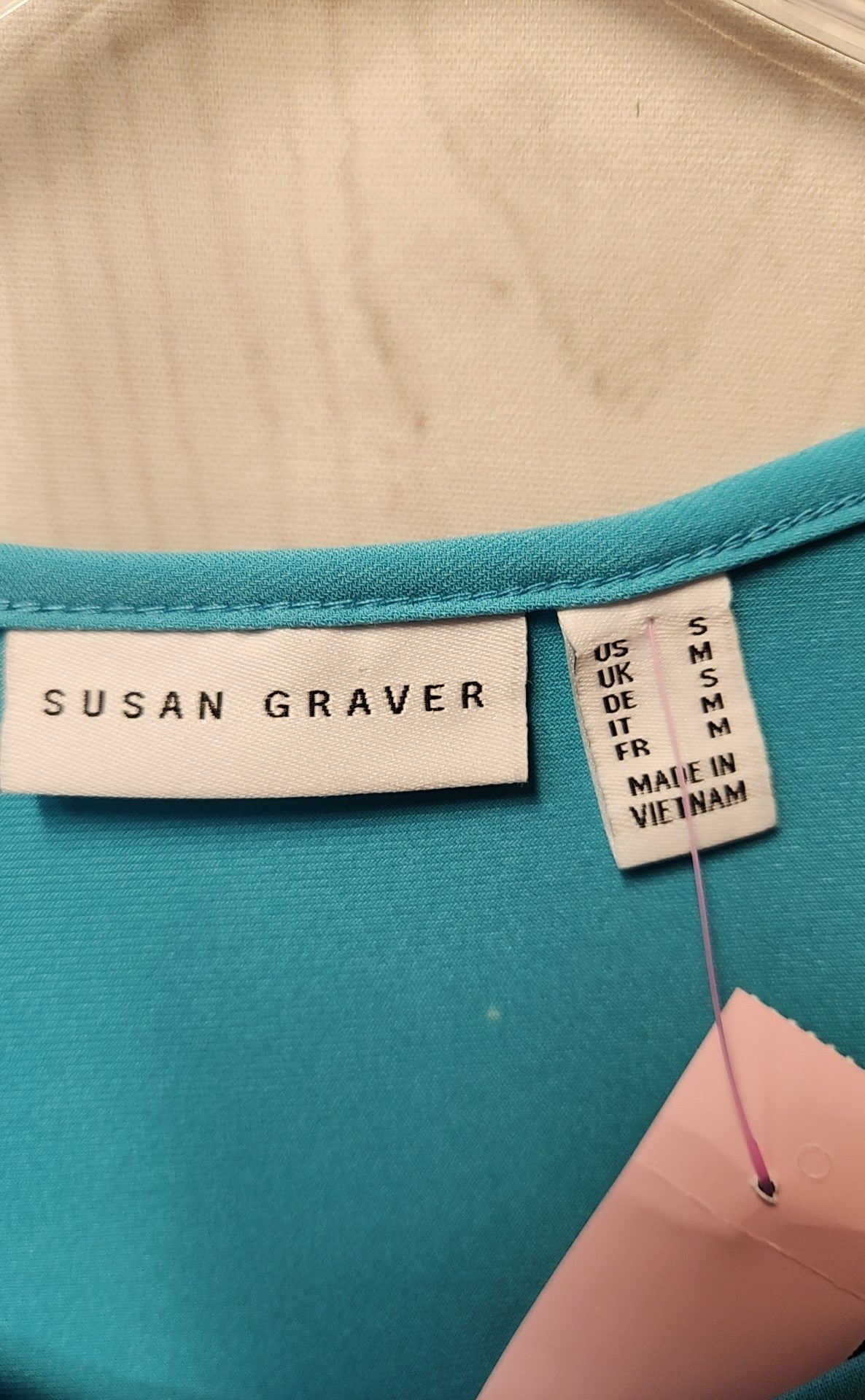 Susan Graver Women's Size S Blue Sleeveless Top