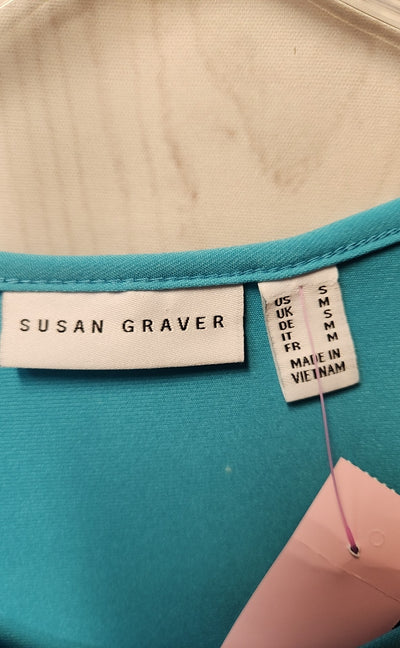 Susan Graver Women's Size S Blue Sleeveless Top