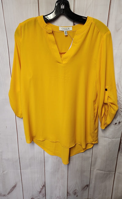Chaus Women's Size S Yellow 3/4 Sleeve Top