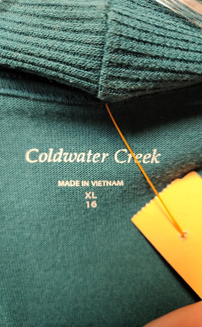 Coldwater Creek Women's Size XL Teal Cardigan