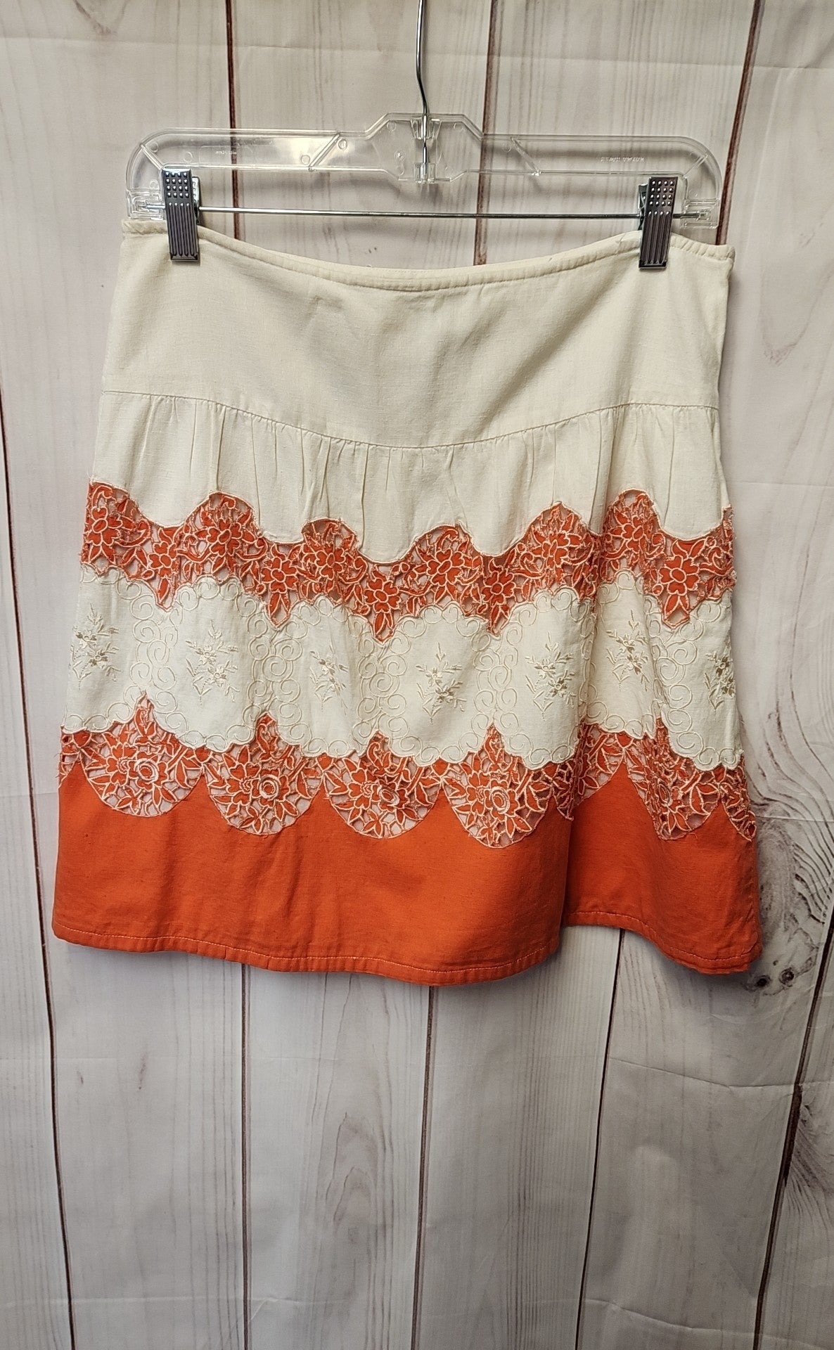 Odile Women's Size S White & Pink Skirt