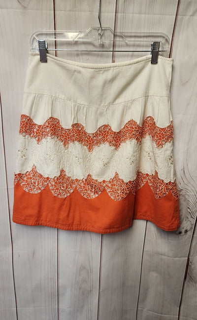Odile Women's Size S White & Pink Skirt