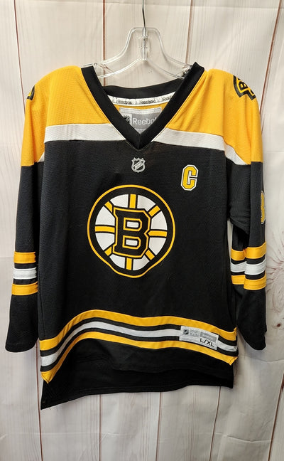 Boston Bruins NHL Reebok Boy's Size 18/20 Black & Yellow Shirt