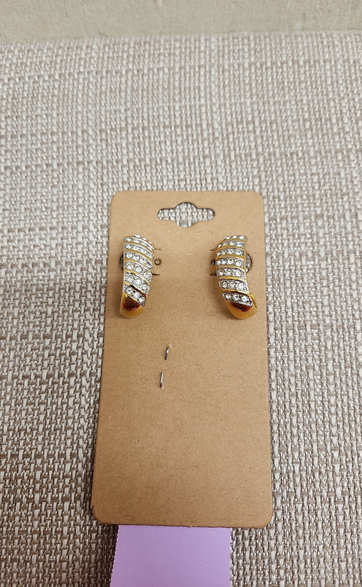 Gold Rhinestone Earrings