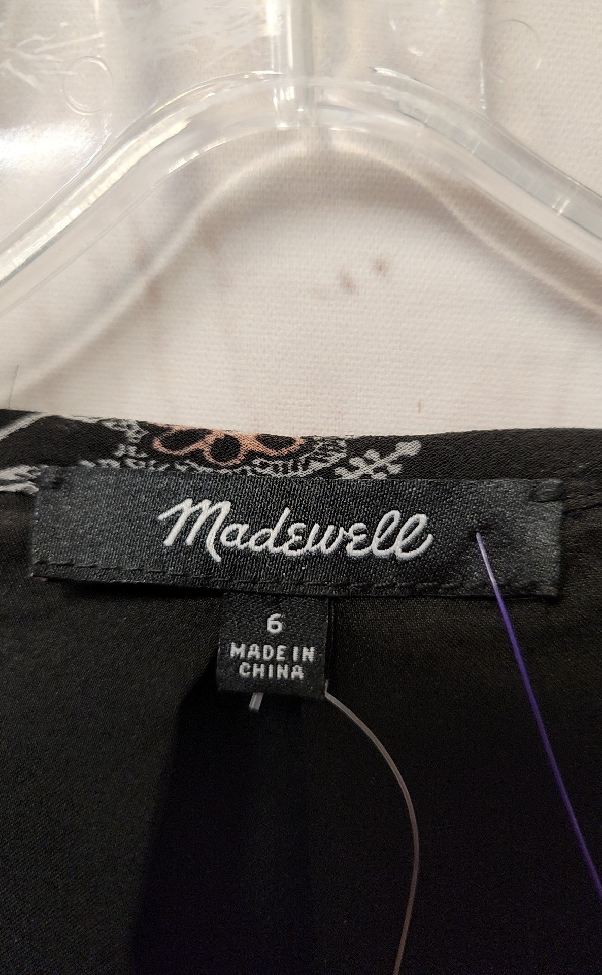 Madewell Women's Size 6 Black Dress NWT